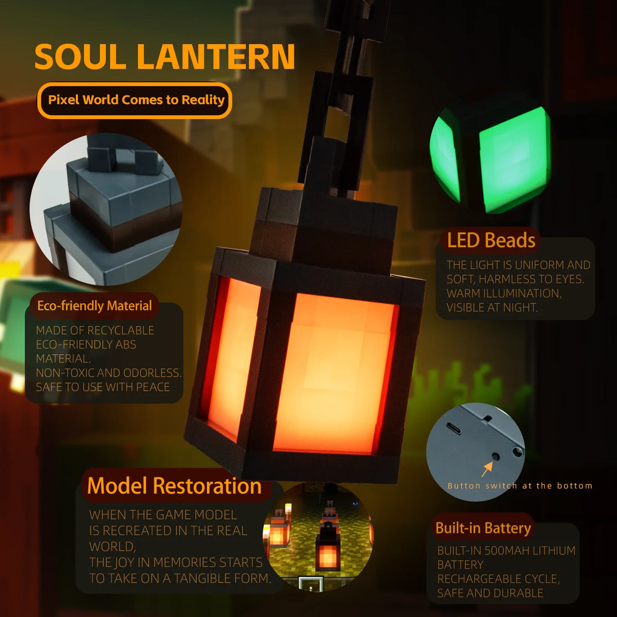 Pixel Style LED Lantern